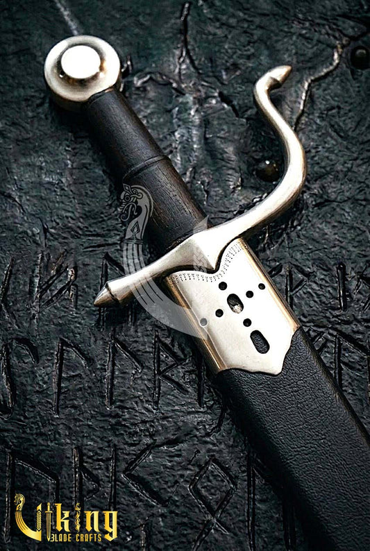 Handmade Medieval Falchion Sword | Langes Messer Steel Replica with S-Shaped Guard