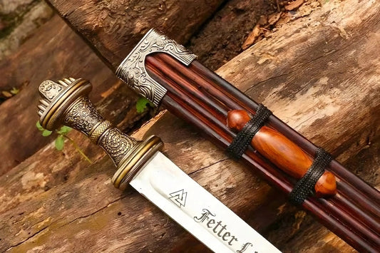 Handmade Fetter Lane Sword – Historic Viking Replica with Scabbard Viking_Blade_Crafts