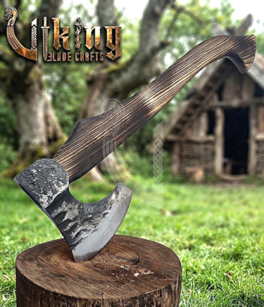 True Hand-Forged Viking Bearded Axe 30" | Heavy-Duty Carbon Steel Skeggøx