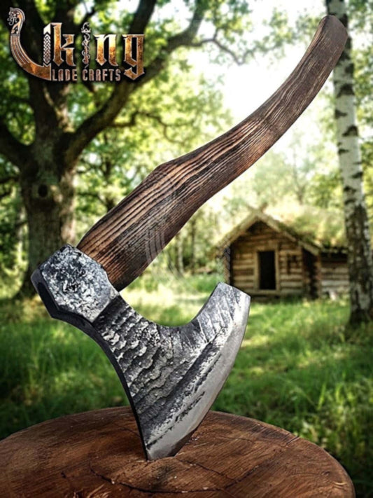 True Hand-Forged Viking Bearded Axe 30" | Broad-Beard Skeggøx