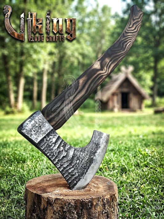 True Hand-Forged Viking Bearded Axe 30" | Fanned Skeggøx
