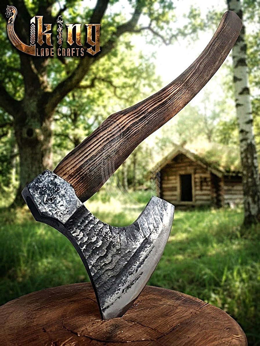 True Hand-Forged Viking Bearded Axe 30" | Broad-Beard Skeggøx