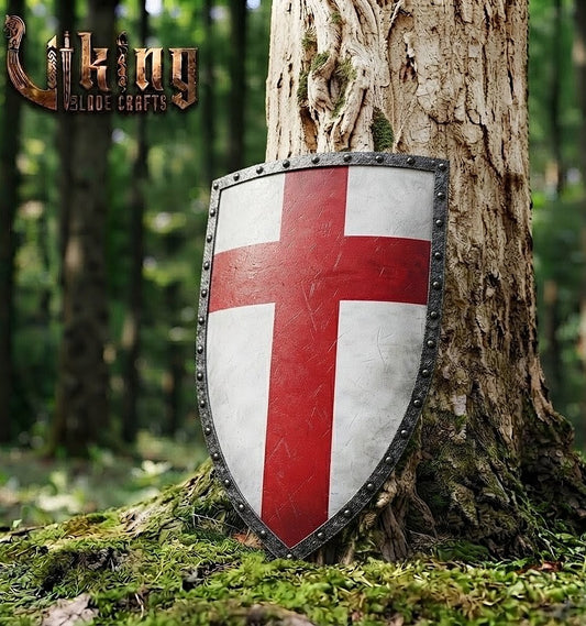 The Templar’s Vanguard St. George Cross Medieval Heater Shield