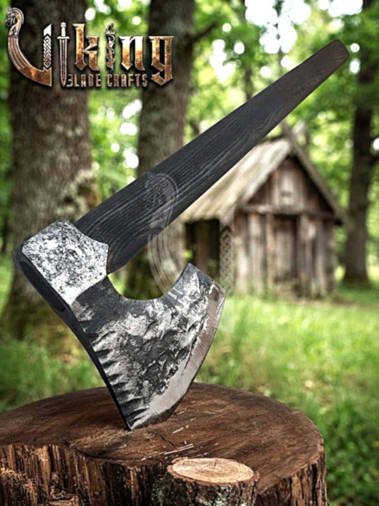 True Hand-Forged Viking Bearded Axe 30" | Corrugated Skeggøx