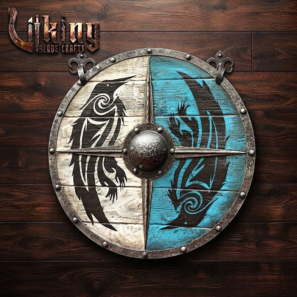 The Huginn & Muninn Vanguard: Split-Field Raven Viking Shield