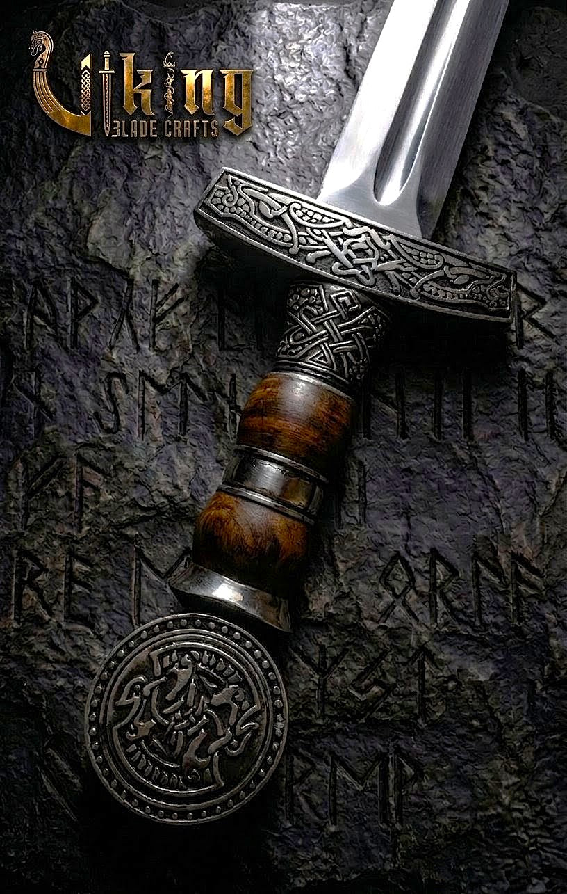 Hand-Forged Viking Sword – Custom Stainless Steel Norse Blade with Scabbard