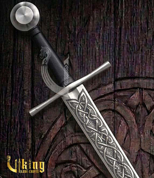 Handcrafted Norman Sword Replica: Medieval Knight Blade With Scabbard