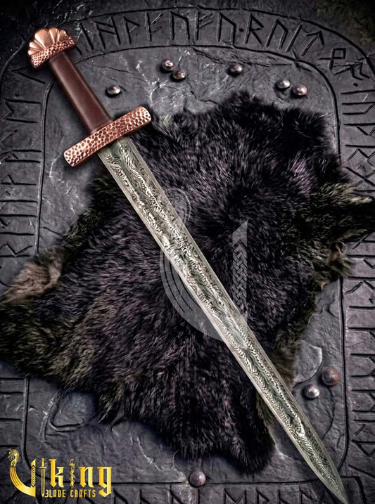 Stockholm 10th C Viking Sword Replica – Copper & Leather Scabbard