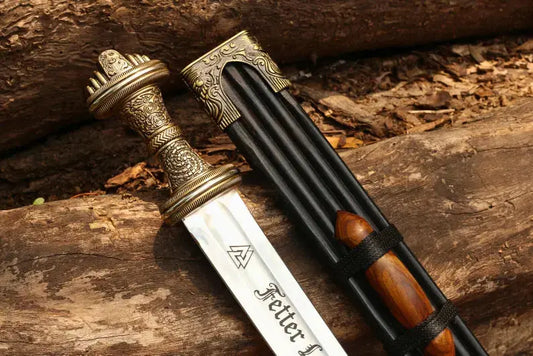 Handmade Fetter Lane Sword – Historic Viking Replica with Scabbard Viking_Blade_Crafts