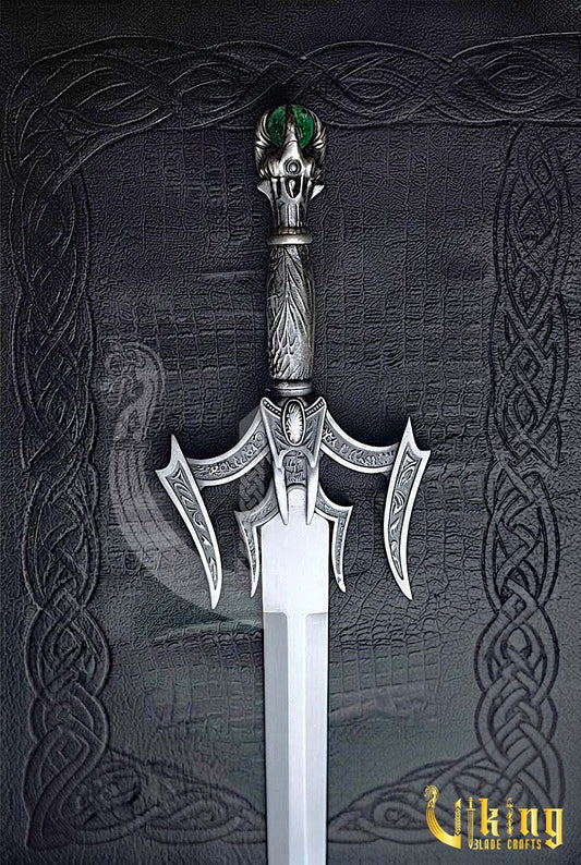 Handmade Steel Luciendar Sword of Light | Fantasy Sword Replica with Leather Sheath