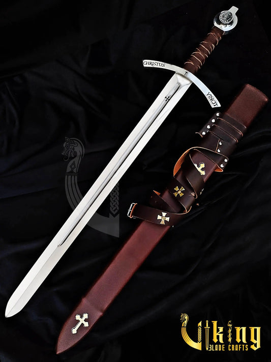 Faithkeeper Knights Templar Sword – Handmade Medieval Crusader Replica Viking_Blade_Crafts