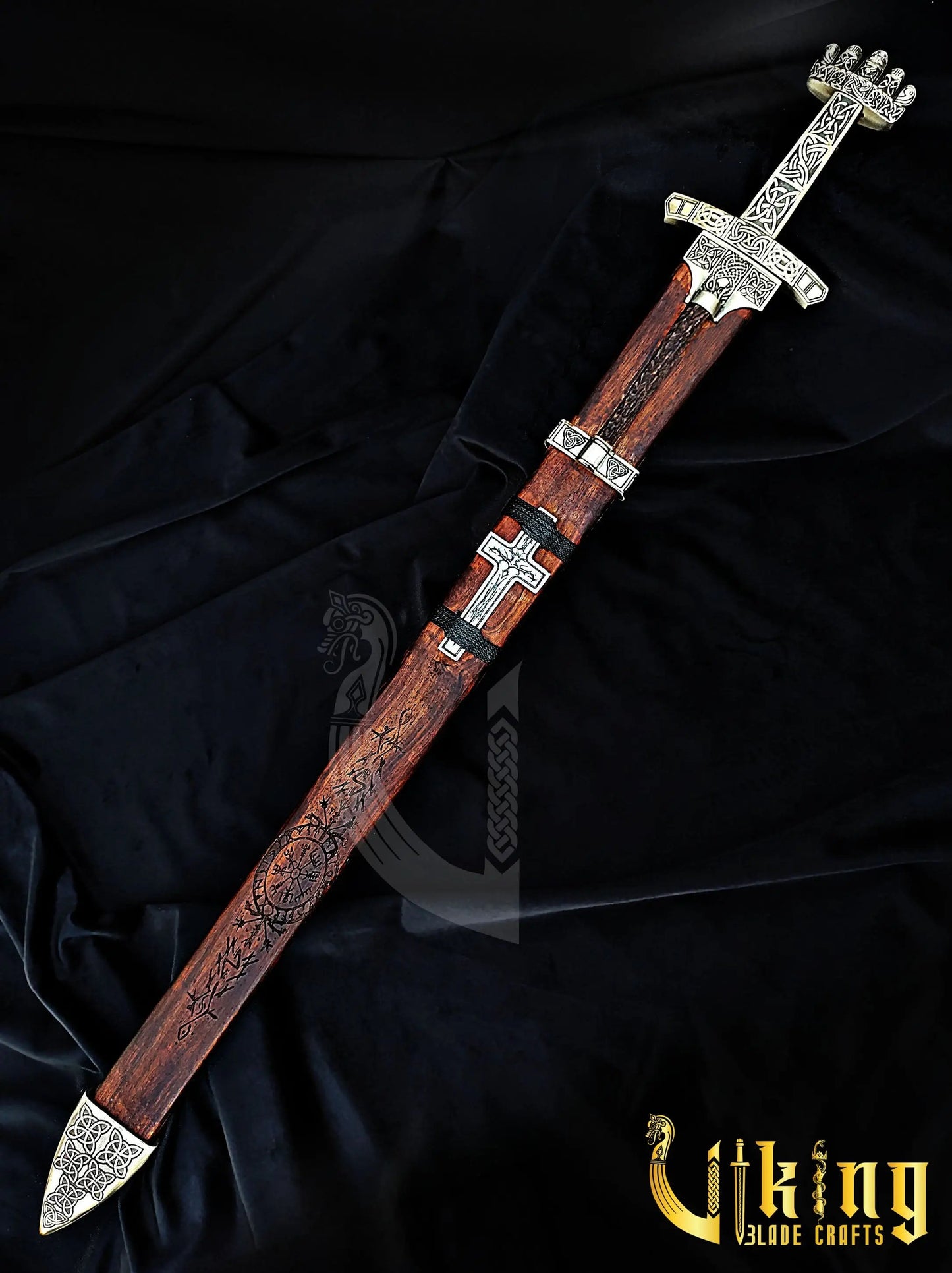 Handmade Damascus Steel Viking Sword – Medieval Replica Collectible Viking_Blade_Crafts