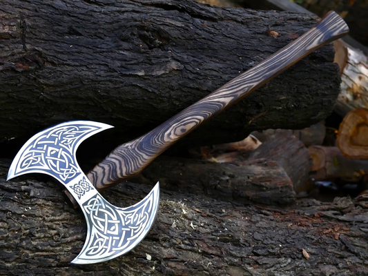 Handmade Double Head Viking Axe – Battle Ready High Carbon Steel Axe Viking_Blade_Crafts