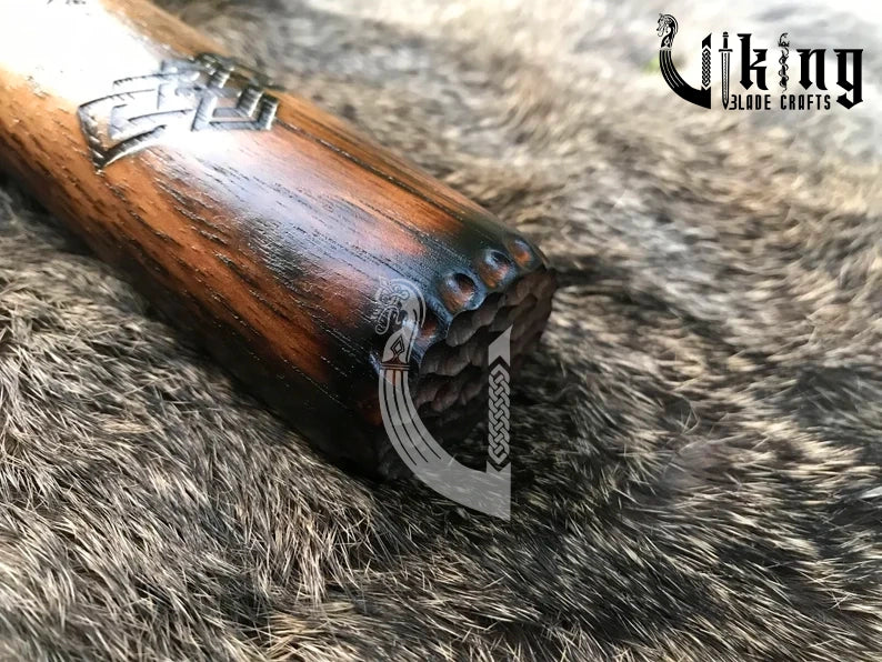 Hand Engraved Bear Viking Hammer – Norse Symbolic Warrior Tool