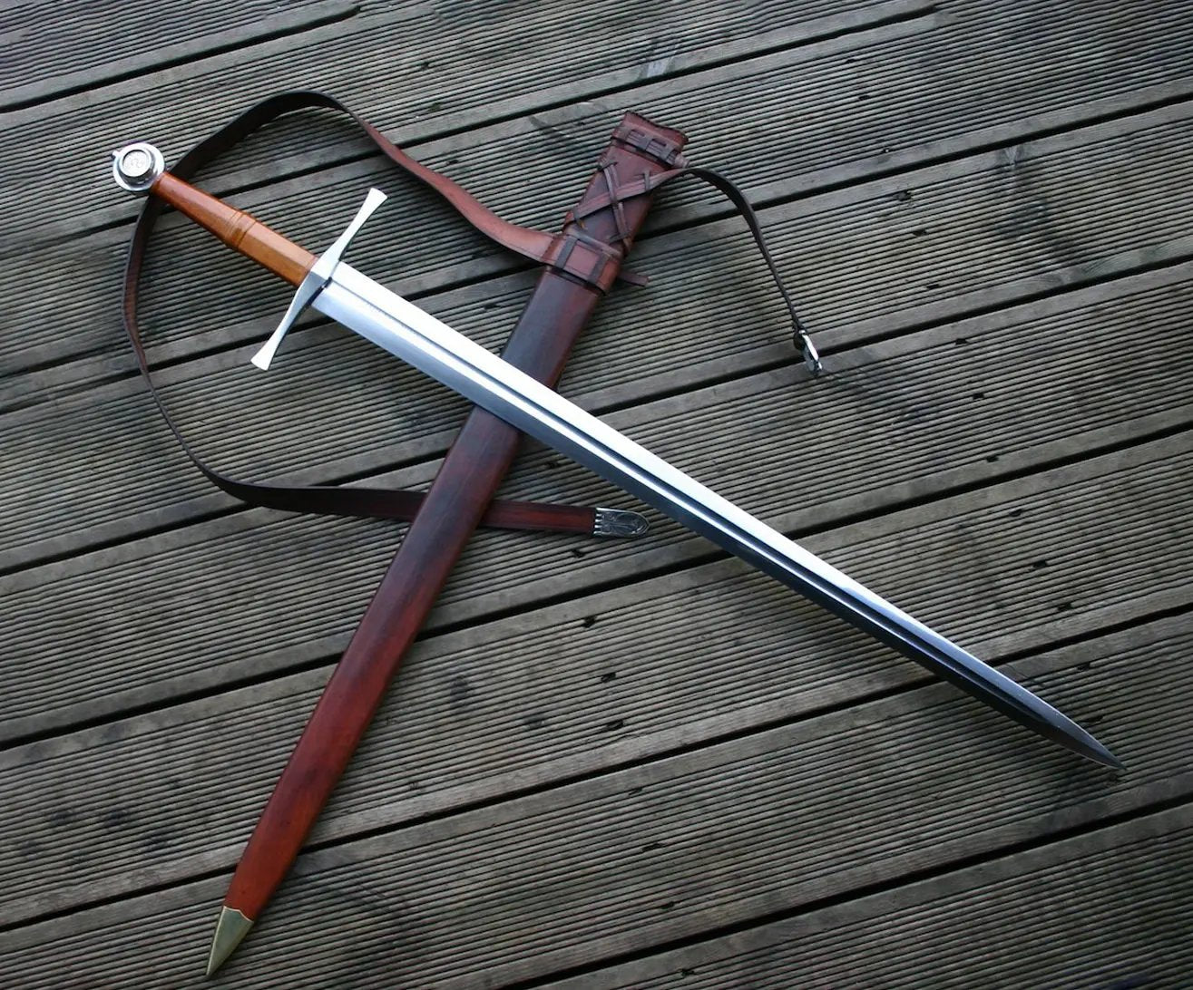 Hand-and-a-Half Knight Sword – Medieval Bastard Sword Replica Steel Viking_Blade_Crafts