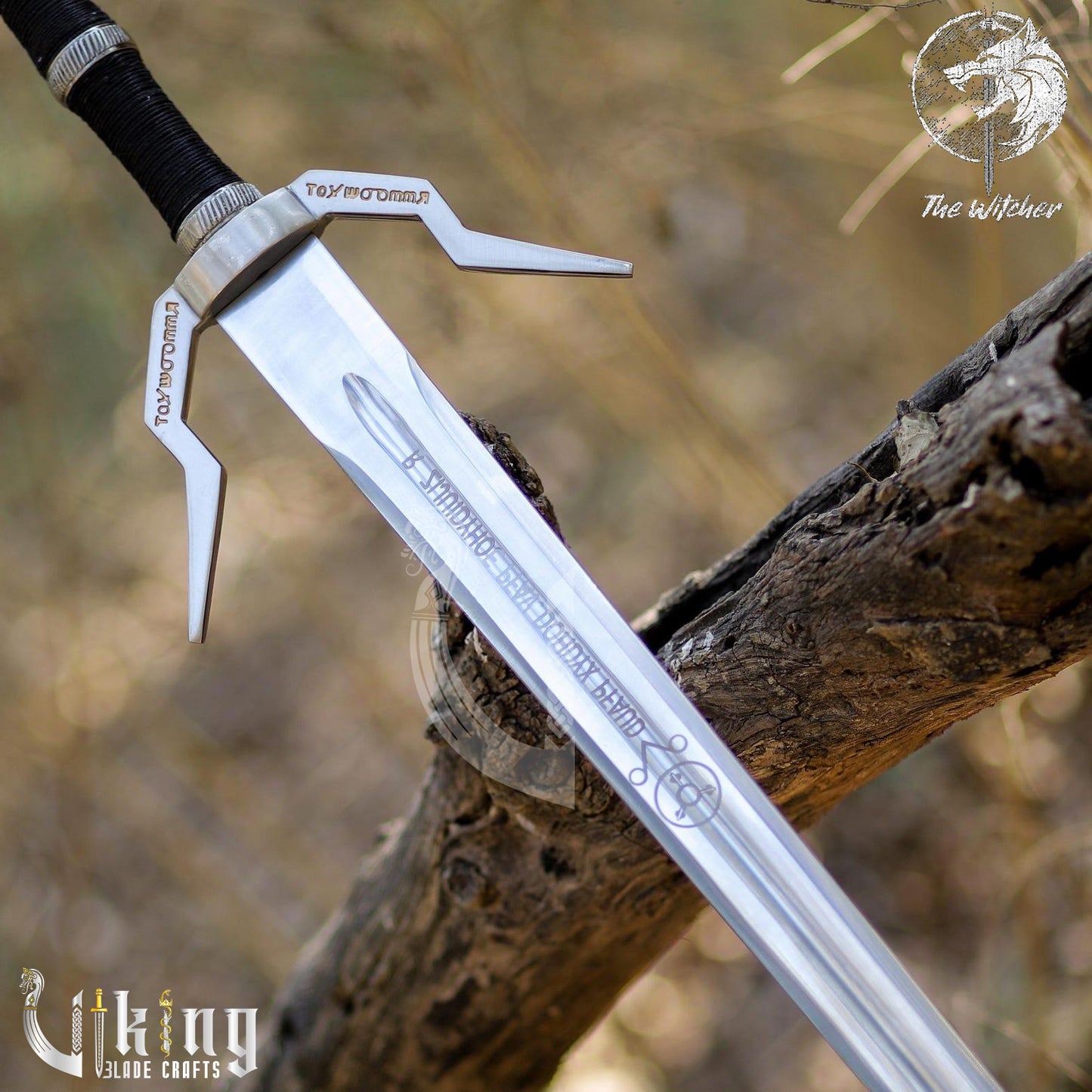 Geralt of Rivia Steel Sword – Witcher Replica with Wall Mount & Scabbard