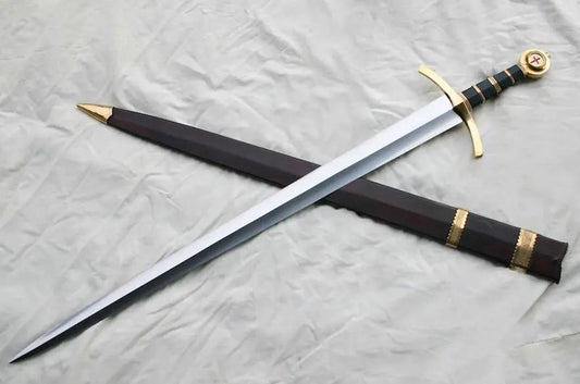 The King’s Sword – Edward III Inspired Templar Knight Sword with Scabbard