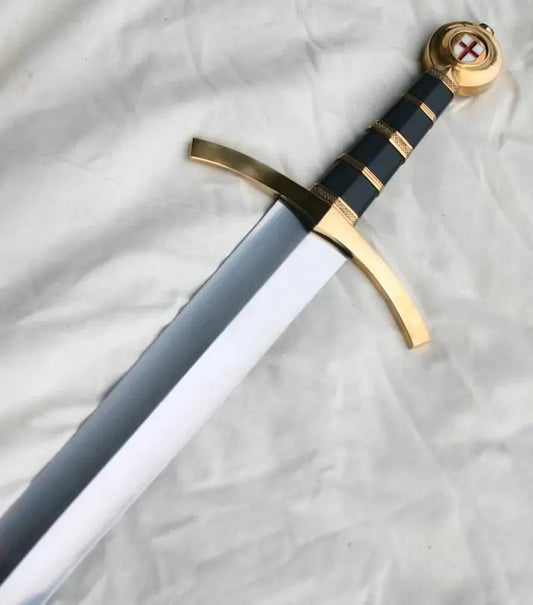 The King’s Sword – Edward III Inspired Templar Knight Sword with Scabbard Viking_Blade_Crafts