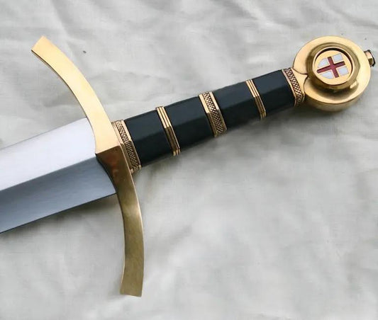 The King’s Sword – Edward III Inspired Templar Knight Sword with Scabbard