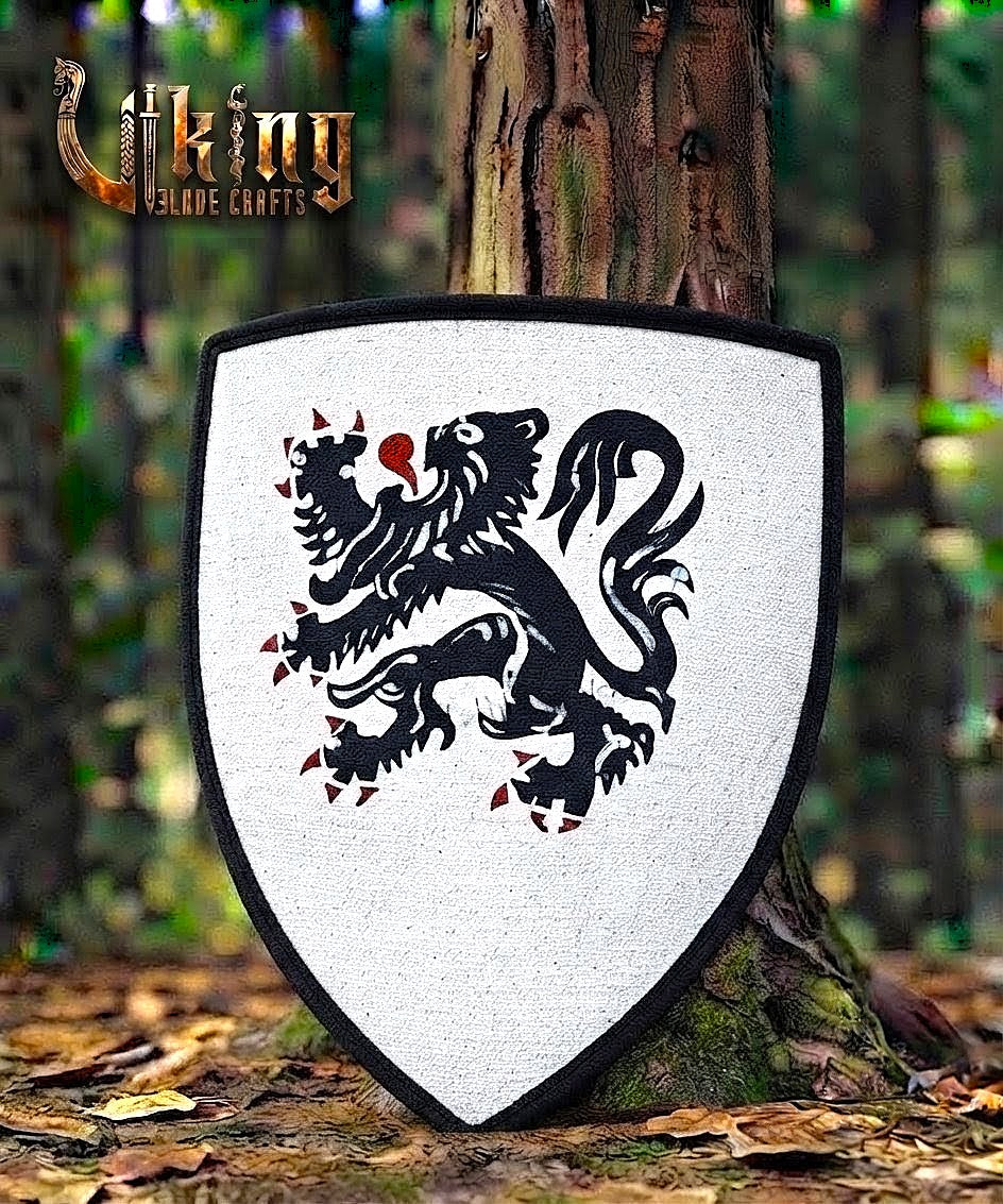 The Knight-Inquisitor’s Aegis Lion Rampant Medieval Heater Shield