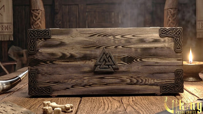 Hand Forged Viking Axe Carved Wolf Handle With Gift Wooden Box