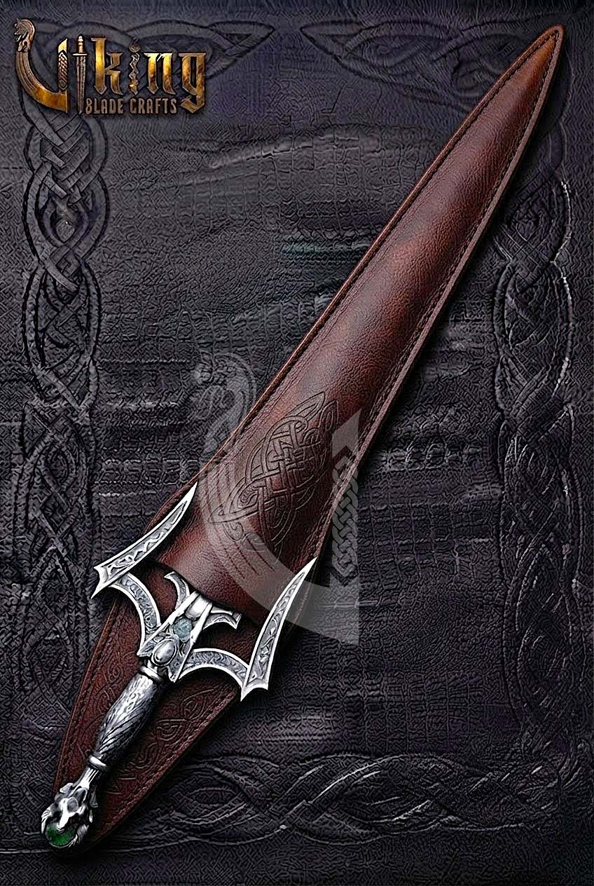 Handmade Steel Luciendar Sword of Light | Fantasy Sword Replica with Leather Sheath