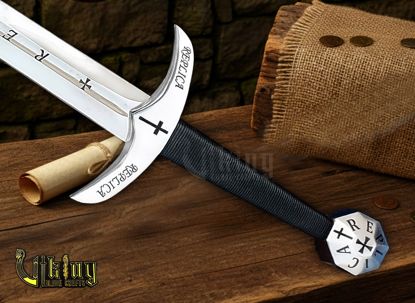 Templar Knight Sword – Medieval Replica Crusader Blade Collectible