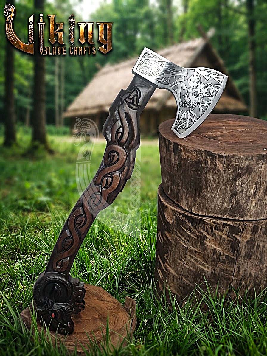 Thor Goat Viking Axe | Geit Totem | Forged Steel