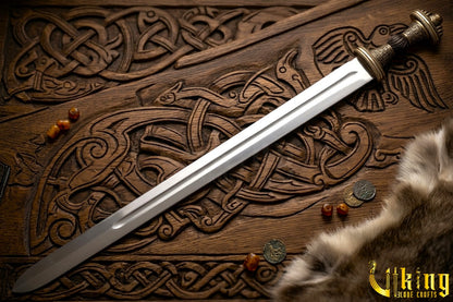 Handmade Fetter Lane Sword – Historic Viking Replica with Scabbard