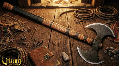 Hand-Forged Viking Warrior Double-Headed 33"Inches Axe & Leather Cover