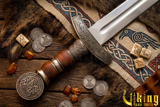 Hand-Forged Viking Sword – Custom Stainless Steel Norse Blade with Scabbard