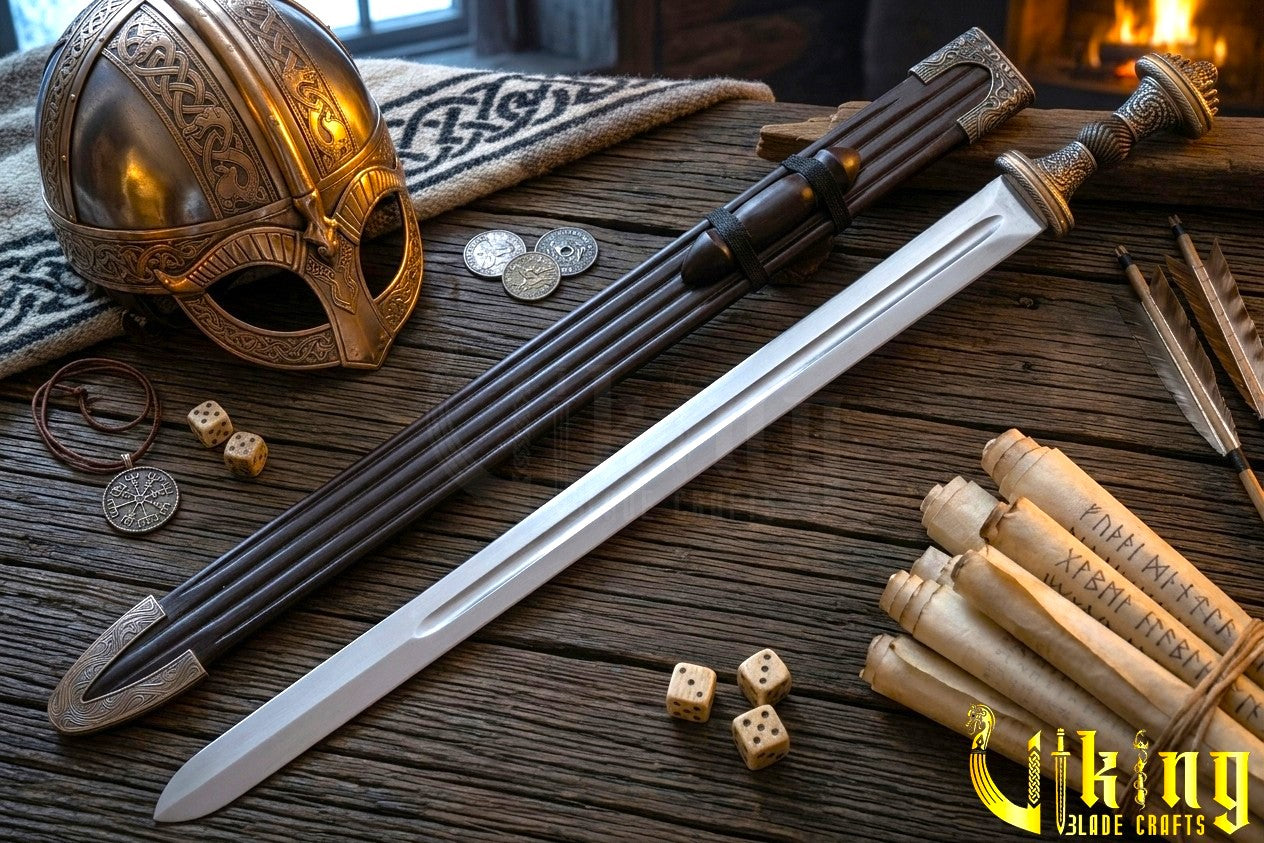 Handmade Fetter Lane Sword – Historic Viking Replica with Scabbard