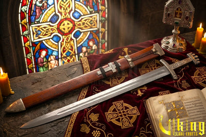 Handmade Damascus Steel Viking Sword – Medieval Replica Collectible