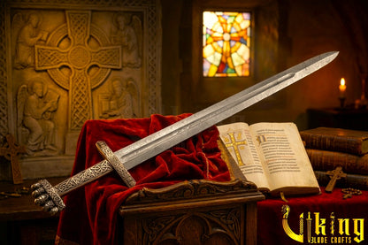 Handmade Damascus Steel Viking Sword – Medieval Replica Collectible