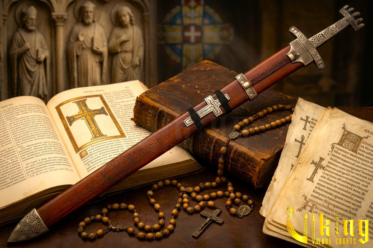 Handmade Damascus Steel Viking Sword – Medieval Replica Collectible