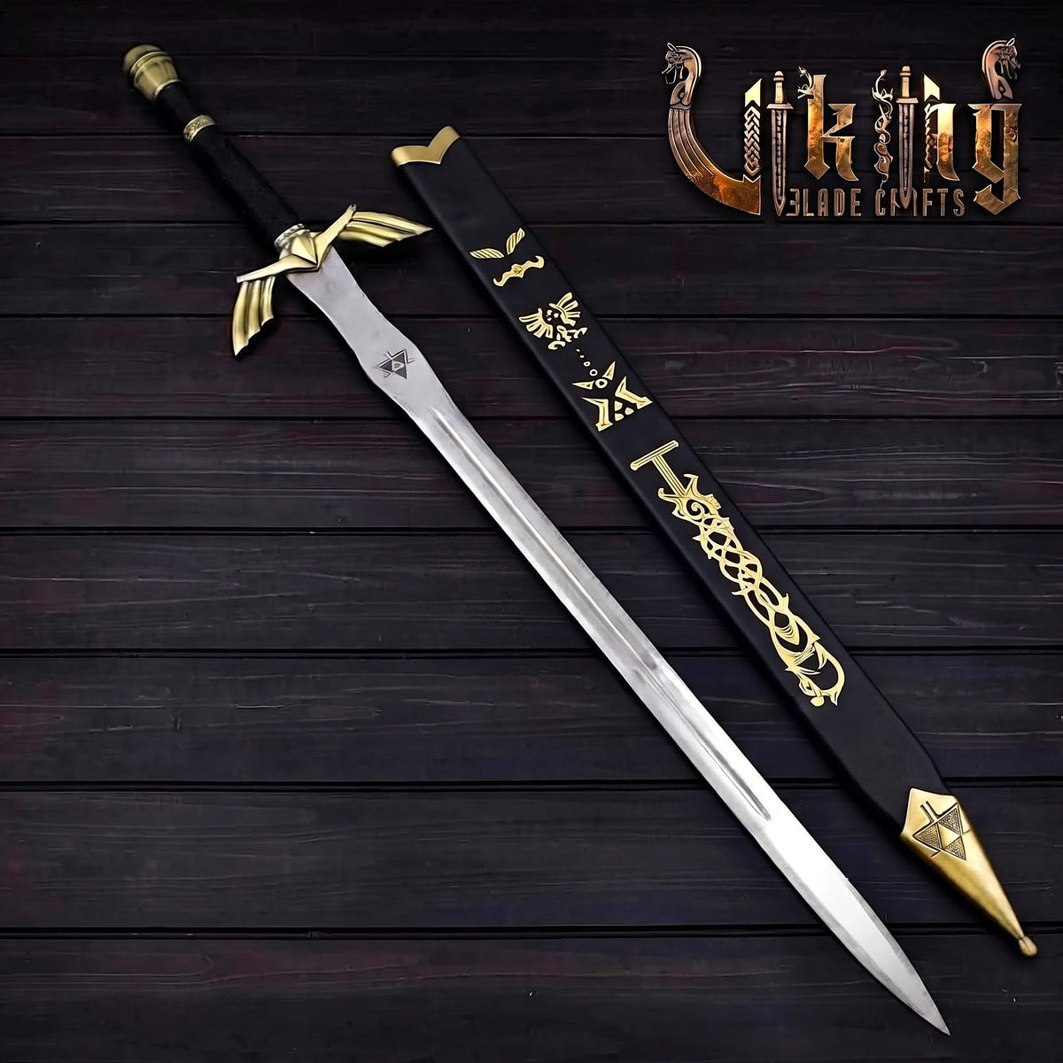 Zelda-Inspired Goddess Longsword | Blue or Black Handle | Matching Scabbard
