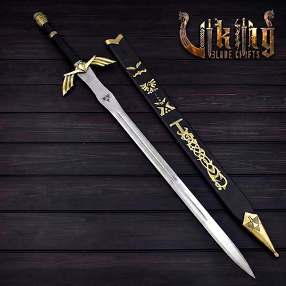 Zelda-Inspired Goddess Longsword | Blue or Black Handle | Matching Scabbard