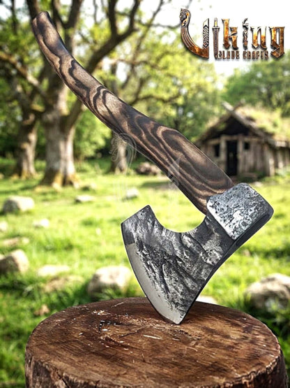 True Hand-Forged Viking Bearded Axe 30" | Hook-Beard Recurve Skeggøx