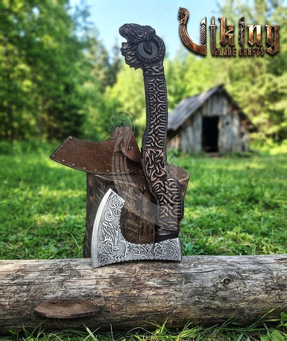 The Tanngrisnir Vanguard 23" Hand-Forged Norse Goat Rosewood Axe