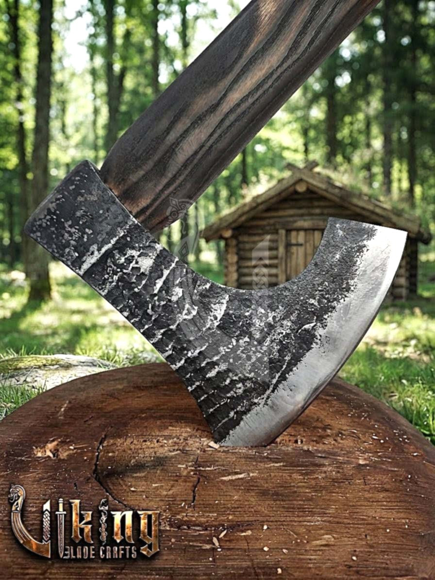 True Hand-Forged Viking Bearded Axe 30" | Fanned Skeggøx