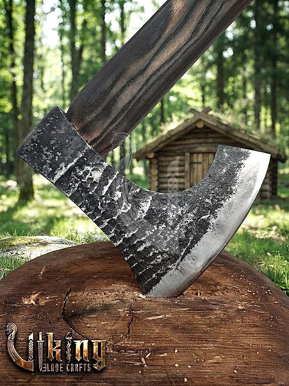 True Hand-Forged Viking Bearded Axe 30" | Fanned Skeggøx