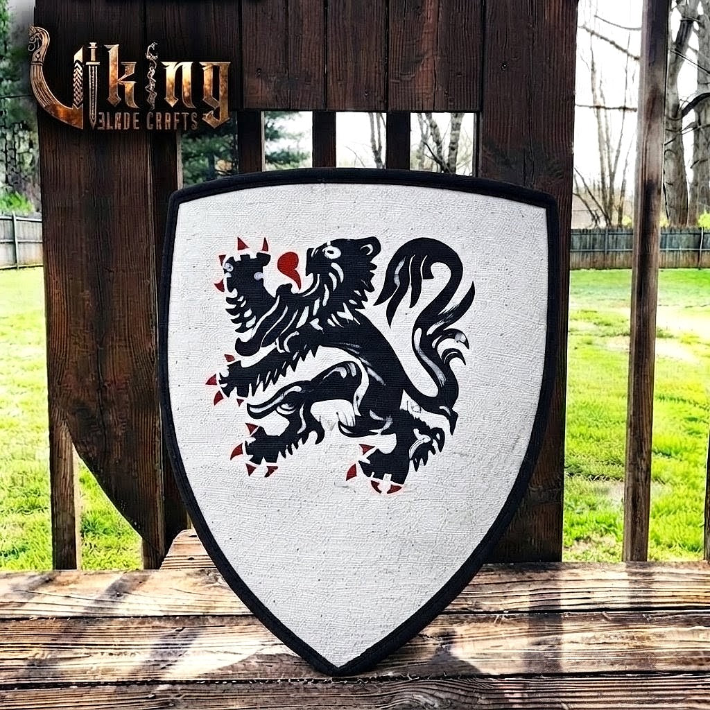 The Knight-Inquisitor’s Aegis Lion Rampant Medieval Heater Shield