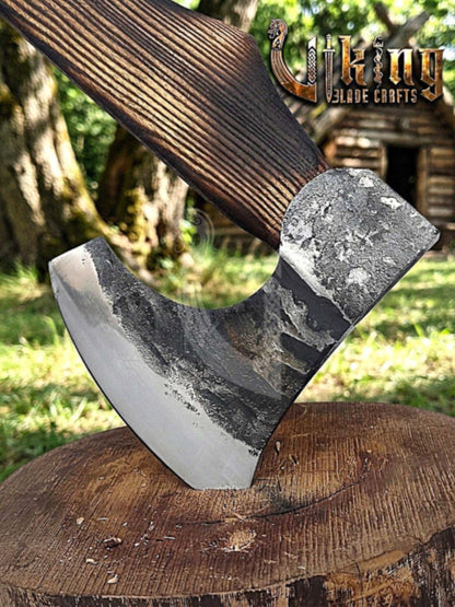 True Hand-Forged Viking Bearded Axe 30" | Heavy-Duty Carbon Steel Skeggøx