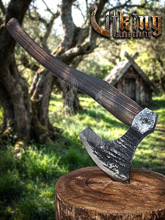 True Hand-Forged Viking Bearded Axe 30" | Broad-Beard Skeggøx