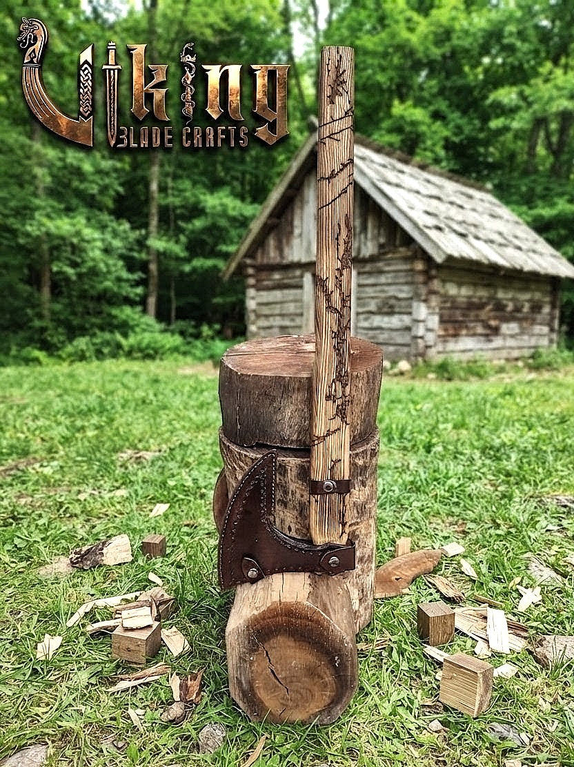 Ragnar-Inspired Viking Axe | Hand-Forged Bearded Axe | Ashwood