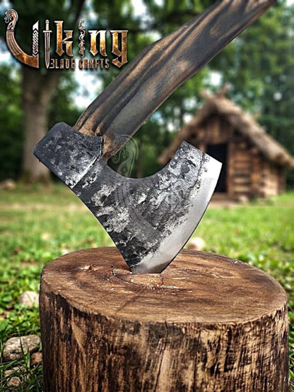 True Hand-Forged Viking Bearded Axe 30" | Hook-Beard Recurve Skeggøx