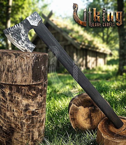 True Hand-Forged Viking Bearded Axe 30" | Corrugated Skeggøx