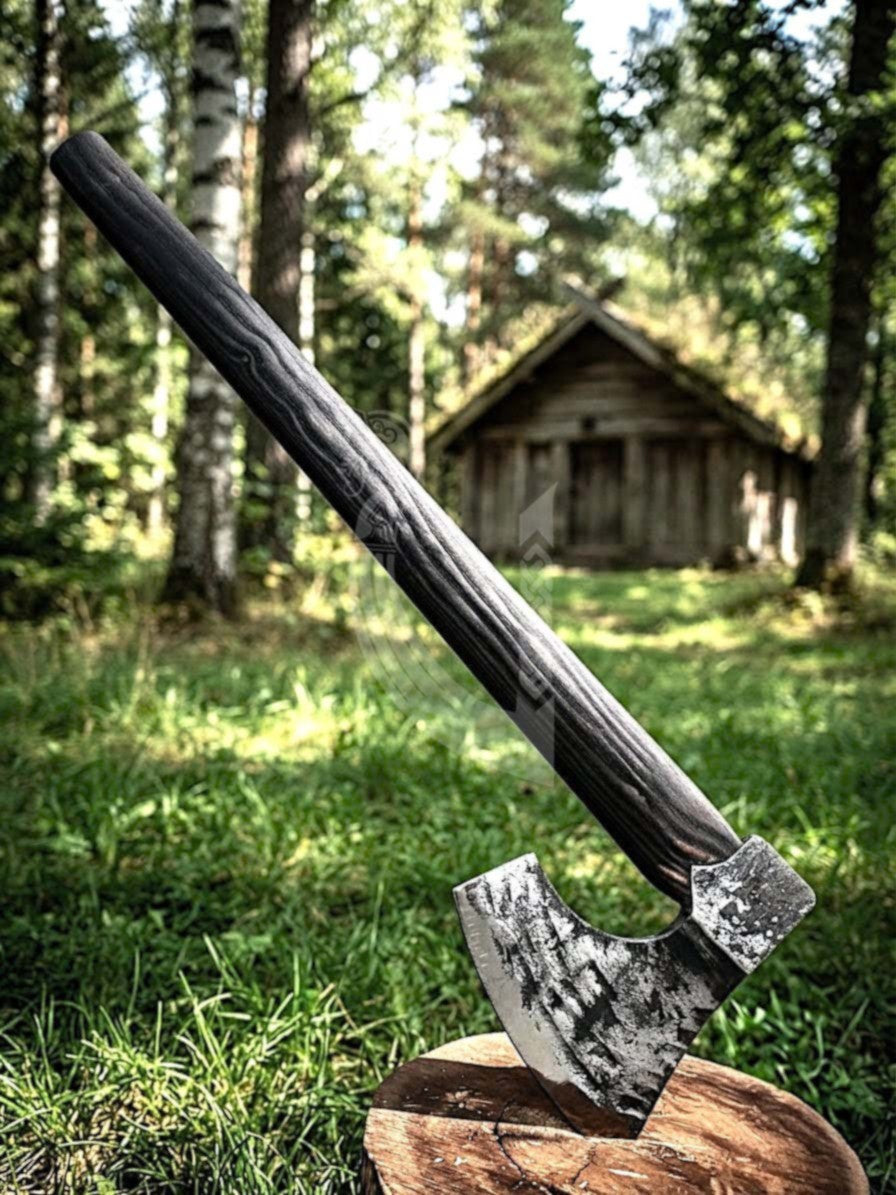 True Hand-Forged Viking Bearded Axe 30" | Corrugated Skeggøx