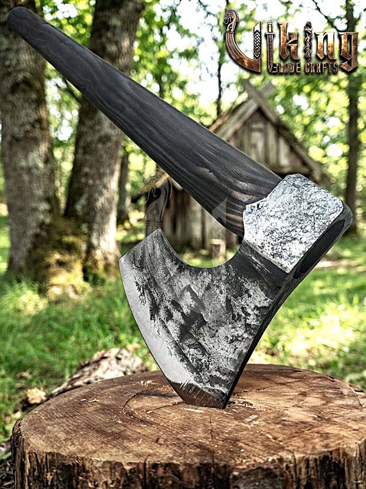 True Hand-Forged Viking Bearded Axe 30" | Corrugated Skeggøx
