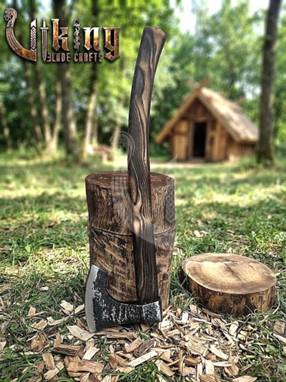 True Hand-Forged Viking Bearded Axe 30" | Fanned Skeggøx
